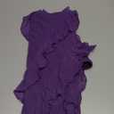 HOCILLE Women's Sexy Strapless Tube Top Bodycon Sleeveless Ruffle Mini Party Dress (Dark Purple), X-Small