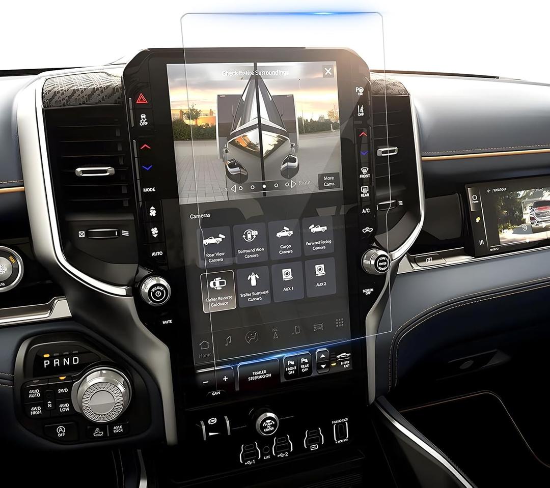 for 2025 Ram 1500 Screen Protector 14.4 for 2025 2026 Dodge Ram 1500 2500 3500 Tungsten/Laramie/Rebel/RHO/Limited 2026 Ram 1500 Accessories Tempered Glass Protective Film