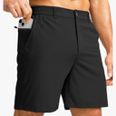 Men's Casual Shorts 7" Lightweight Golf Shorts for Men Stretch with 3 Pockets Quick Dry Breathable Work Shorts, 2XL