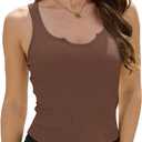 Summer Tank Top for Women 2025 Womens Tank Tops Sleeveless Top Basics Camisole Cute Yoga Gym Shirts (L)