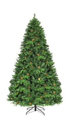 Gymax Premium White 660 LED Green Prelit Spruce Hinged Artificial Christmas