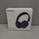 RORSOU C6 Active Noise Cancelling Headphones, Wireless Over Ear Bluetooth Headphones, 60H Playtime, Lightweight Folding Deep Bass Comfort Fit Ear Cups Headset with Mic for iPad/Travel/PC/Home Blue