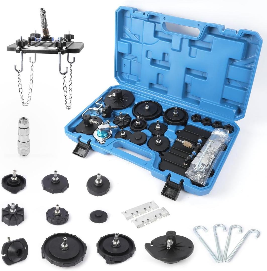 Brake Master Cylinder Bleeder Kit 12Pcs Brake Bleeder Adapter with Japanese Quick Connector Master Cylinder Adapter Set Brake Pressure Bleeder Adapter Kit Fit for Toyota/Ford Master Cylinder Adapter