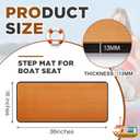 BBTO 36 x 16 Inch Helm Station Pad with Adhesive Backing Non Slip EVA Foam Boat Standing Mat 13mm Thick Flooring Boat Helm Pad for RV Sea Deck Marine Summer Decking Console (Brown, Black)