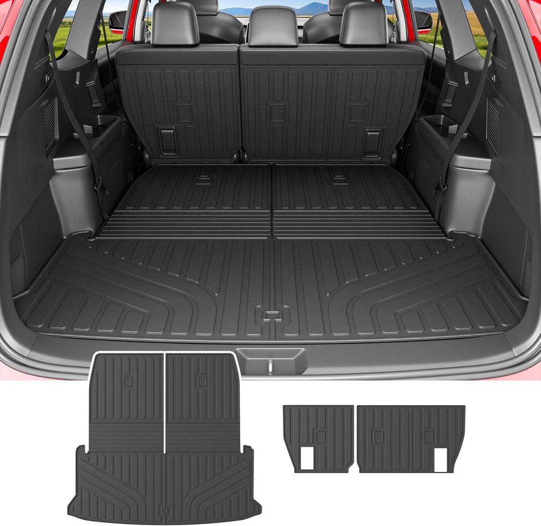 7 Seats Cargo Mat Compatible with 2024-2025 Lexus TX 350 500H 550H+ Trunk Mat Backrest Trunk Liner Cargo Liner Replacement for 2024-2025 Lexus TX Accessories