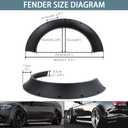 JMTBNO 4pcs 80mm Universal Fender Flares, Widebody Kit Flexible Fender Flare Wheel Flares Compatible with Dodge Charger Challenger Honda Civic Ford Escape JDM Mazda MX5 Miata