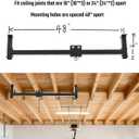 Heavy Bag Hanger Roller Wall Ceiling Mount 40'' - 50'' Long Rail Ease Adjust for Heavy Punching Bags up to 300 LBS