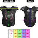 Motorcycle Body Armor Vest Motocross Gear, Dirt Bike Chest Protector for Men Motorcycle Gear Back Protector Off-Road Racing Cycling Adult Safety Gear (Large)