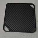 Cast Iron Reversible Grill/Griddle, 10.5-Inch Double Handled Cast Iron Stovetop Grill/Griddle