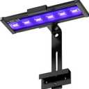 hygger LED Saltwater Aquarium Light, 24/7 Mode Nano Tank Reef Light for Coral, Refugium Light with White, Blue, U-V LEDs Dimmer Timer Moonlight Mounting Bracket 2 Metal Legs 11'' Long 19W