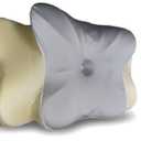 DONAMA Cervical Pillow for Neck and Shoulder, Contour Memory Foam Pillow, Ergonomic Neck Support Pillow for Side Back Stomach Sleepers with Pillowcase-Standard Size Light Gray