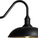 Outdoor Barn Light - 18 Inch Dusk to Dawn Large Exterior Fixture with Extended Arm Gooseneck Light - Waterproof and Rust Resistant for Farmhouse, Garage, Porch