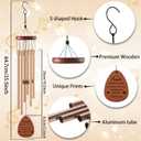 Aunt Gifts Wind Chime - Aunt Birthday Christmas Mother's Day Thanskgiving Gifts for from Niece Nephew, Auntie Wind Chimes for Outside Garden Patio Porch Decor