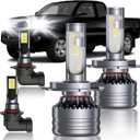 for Toyota Tacoma 2012-2015 Fog Lights Bulbs Combo, 4pcs Super Bright 6000K White Dual Beam and Fog Lights Blubs Package