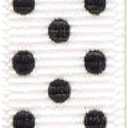 7 x Offray Colored Confetti Dot Grosgrain Craft Ribbon, 5/8-Inch x 9-Feet, White & Black