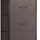 AODK Dresser for Bedroom Nightstand Small Dressers Chest of Drawers End Table for Living Room, Closet Dresser with 3 Storage Drawers Organizer Clothes, Brown
