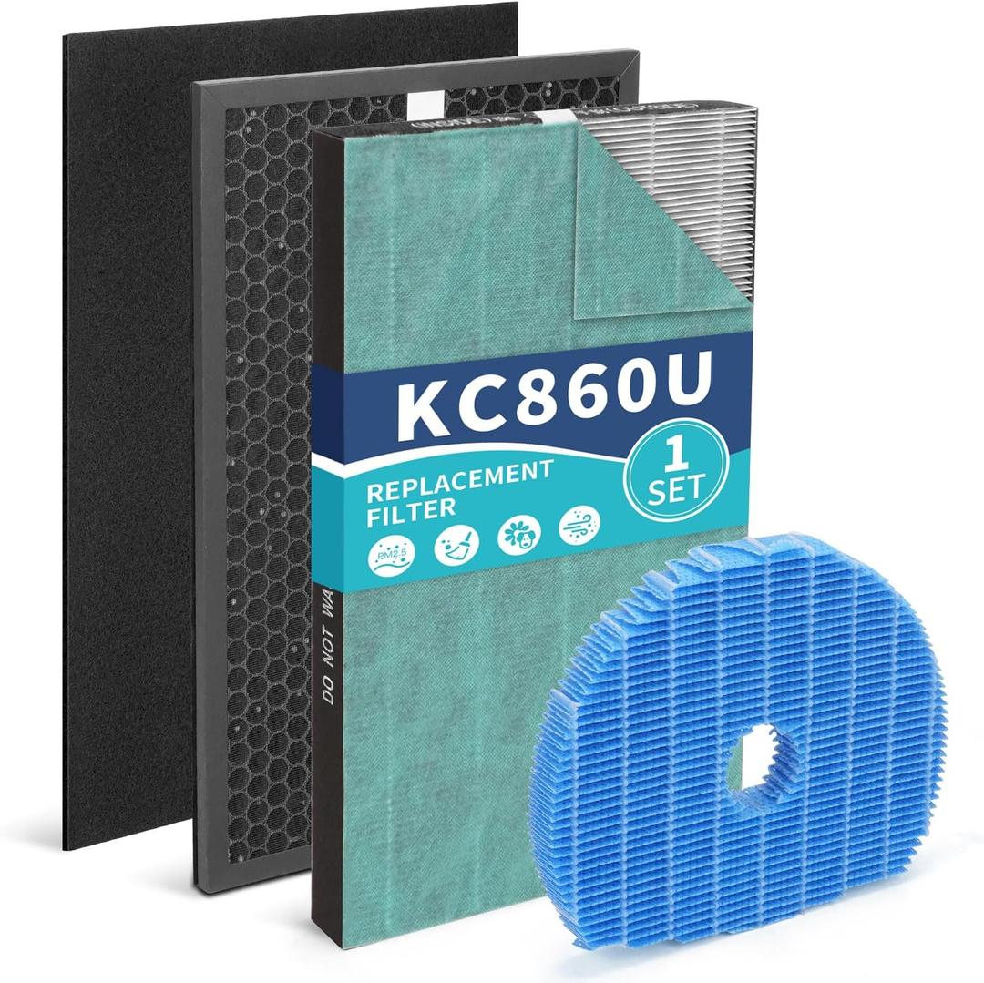 KC-860U Replacement Filter Set Compatible with Sharp KC860U Air Purifier