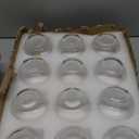 Set of 12 Clear Glass Tealight Candle Holder, 2.6'' H x 3.1'' W, Round Votive Candle Holders Bulk, Small Bowl Candle Holder for Wedding Table Centerpiece Home Decor (Medium)