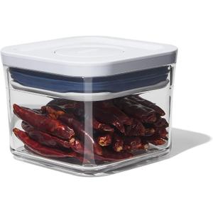 OXO Good Grips POP Container - Airtight Food Storage - Small Square Mini 0.4 Qt Ideal for baking powder, spices, dried herbs and chiles