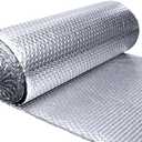 MRPAPA Double Reflective Insulation Foam, 48" x 10 Ft Reflective Window Radiant Barrier B2 Fireproof Bubble Insulation Roll for Keep Heat, Thermal Heat Block Shield - Engineered Foil