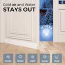 GroTheory 2 Pack Door Draft Stopper, Under Door Sweep for Exterior & Interior Doors, Weather Stripping Door Seal, Garage Window Blocker Noise Cold Air Insulation, Draft Guard White 2" W x 39" L