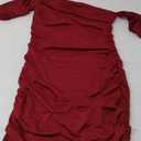 GOBLES Women's Summer Short Sleeve Sexy Bodycon Ruched Mini Party Dress (Winered), Size L