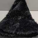 FlyDOIT Black Round Rug for Bedroom, Super Fluffy Circle Rugs for Baby Nursery, 5'X5' Feet Furry Carpet for Children Kids Room, Cute Soft Shaggy Rug for Girls Home Decor, Fuzzy Plush Carpets for Dorm