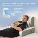 Kayfia Reading Pillow, Gel Memory Foam Back Rest Pillow, 21'', White