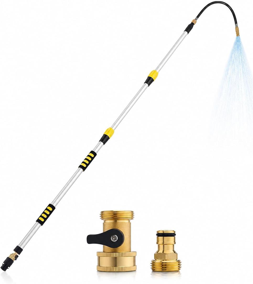 20FT Telescopic Gutter Cleaning Tool, Heavy Duty for 2-Story Homes