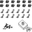 HP0887M 6 Pairs HO Scale 1:87 Horn Coupler Hook 17mm E-Z Mate Magnetic Knuckle Couplers with Box Lid Pocket Cover with Screws for Freight Car Trains Railroad (Coupler and Box)