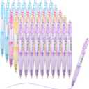 M&G Ballpoint Pen 0.38mm, 50pcs Retractable Blue Ink Click Ball Point Pen Writing Supplies for Journaling Home Office Classroom, Multicolor