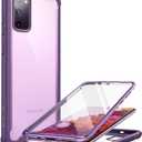i-Blason Ares Series Designed for Samsung Galaxy S20 FE 5G Case (2020 Release), Dual Layer Rugged Clear Bumper Case with Built-in Screen Protector (Purple)
