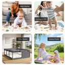 XVISHX Baby Play Mat, 71 x 59 Inch Play Mat Perfect for Use Baby Playpen, Foldable Baby Foam Playmat for Floor, Portable Waterproof Activity PlayMats for Babies, Infants and Toddlers