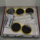 Kithouse Flameless Candles 10 Pack Battery Operated Window Candles with Drip Texture,Remote Timer,10 Removable Candle Holders,10 Suction Cups,20 AA Batteries for Home Decor Christmas Wedding(Gold)