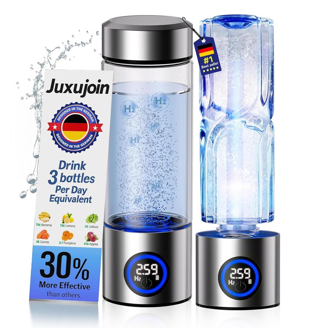2026 Upgrade Hydrogen Water Bottle Generator, Portable Hydrogen Water Ionizer Machine【6000PPB High Concentration】【Precision 0 leakage】Rechargeable Rapid Hydrogen Boost, for Home Office Travel Fitness