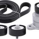 ApplianPar Serpentine Belt Component Kit Idler Pulley Tensioner Assembly for Chrysler 200 for Dodge Journey for Jeep Compass