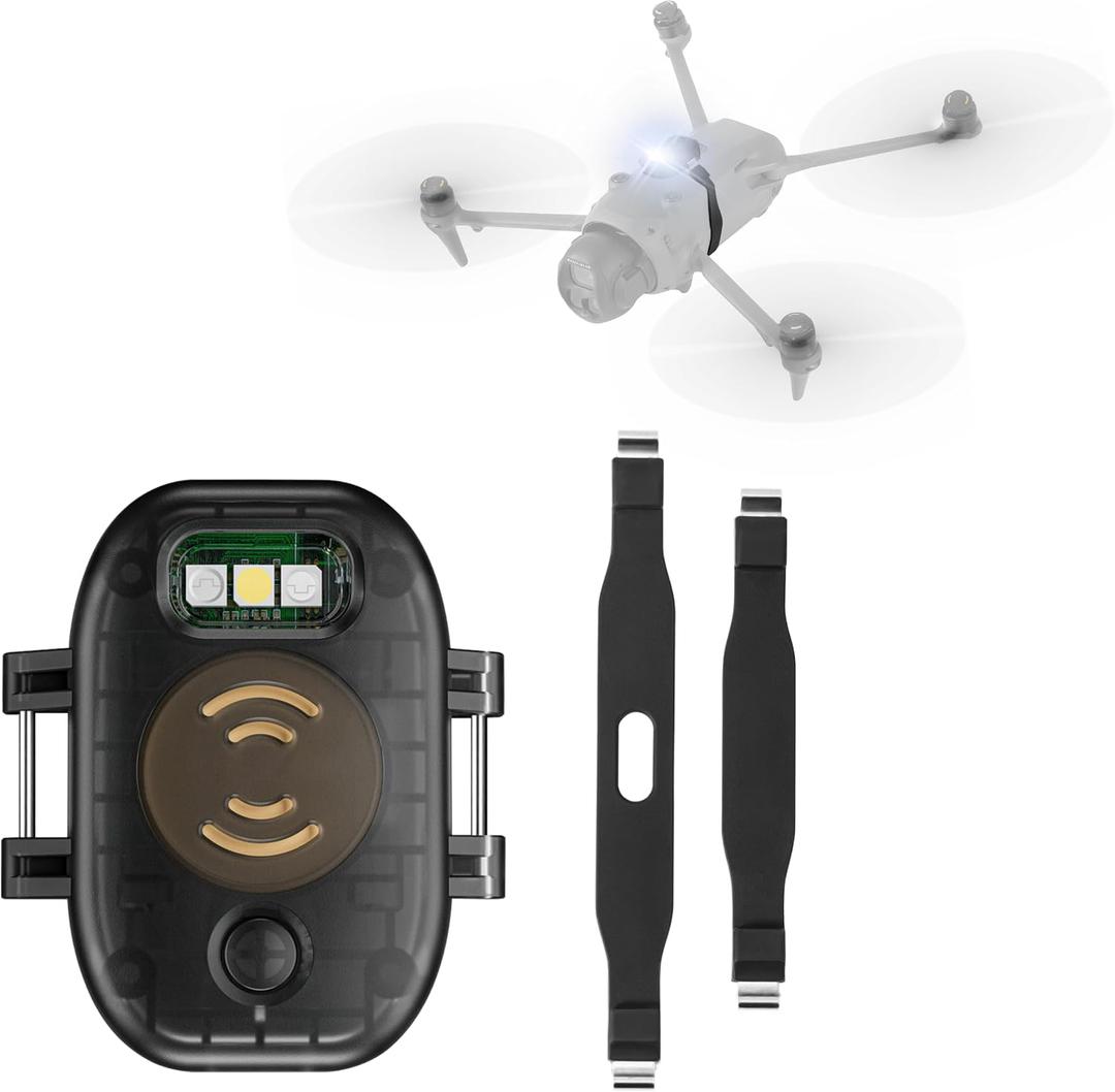 STARTRC Drone Strobe Light/Alarm Buzzer,Flying Down Sound and Light Alarms for FAA Drone Night Flying,Rechargeable LED 120dB,Fits For DJI Mini 5 Pro, Avata 2,Mini 4k,Air 3S and Mavic Drones Accessory