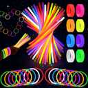 3 otters 100PCS Glow Sticks, 8 Inch Glow in the Dark Light up Party Favors Pool Camping Campfire Music Festival Party Supplies for Kids Adults Birthday Decorations