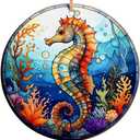 4 x 2025 Christmas Ornament – Seahorse Ornament, Ocean-Themed Holiday Tree Decoration, Marine Lover Keepsake Gift