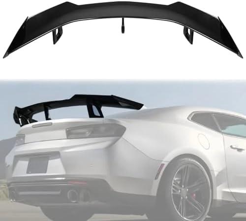 ZL1 1LE Style Trunk Lid Spoiler Wing Kit Compatible with for Chevrolet Camaro SS RS LT ZL All Models 2016 2017 2018 2019 2020 2021 2022 2023 2024 Without Rear Spoiler Camera (Glossy Black)