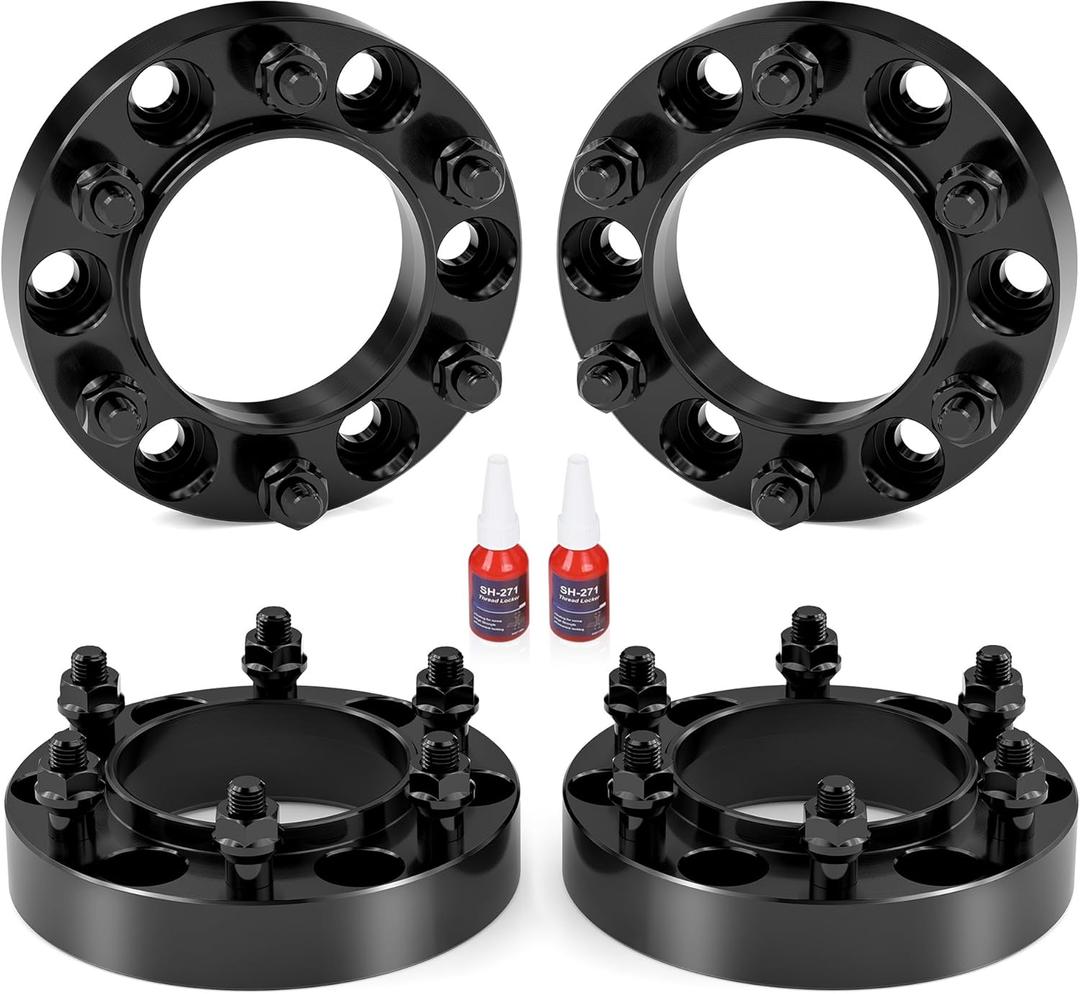 6x5.5 Hubcentric Wheel Spacers 1.25 Inch for 1995-2023 Tacoma 4Runner with Extend Lug Nuts, 6x139.7mm Forged Wheel Spacer with 106mm Bore 12x1.5 Studs for Tundra FJ Cruise Fortuner Sequoia GX460 GX470