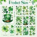 St Patricks Day Window Clings for Glass Windows - 9 Sheets 99 PCS St Patrick's Shamrock Window Stickers Saint Patricks Day Window Decals for Office Home School Party Decorations Supplies