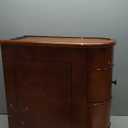 ROOMTEC Solid Wood End Table,Narrow Side Table with 2 Drawers,No Assembly, Finished Back,Vintage Wood Narrow Sofa Side Table for Living Room Bedroom (1 Pack)