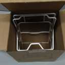 Pot Lid Holder While Cooking, 304 Stainless Steel Spoon Rest with Lid Holder for Countertop, Multifunctional Pan Lid Storage and Utensil Organizer for Stove Top (White)