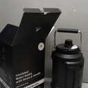 1 Gallon Insulated Water Bottle for Travel: 2-in-1 Straw Spout Lid, Dual Handle, Leakproof, Keep Cold 48H, 128oz Stainless Steel Water Jug for Gym, Biking, Road Trip, Work, Home, Picnic (Midnight)