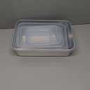 5 pack Stainless Steel Food Storage Containers Metal Food Lunch Box Stackable Bento Box with Lid for Kitchen Travelnic and Camping Tableware