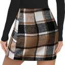 Plaid Skirts for Women, Pencil Mini Skirts for Women High Waist Bodycon Christmas Holiday Fall Winter Skirts 2026 Trendy (S)