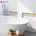 Munzong 3 Pack Anti Slip Shower Grab Bar for Commercial 18" 36" 42" Gold