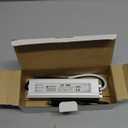 60W 12 Volt LED Power Supply, Waterproof IP67 LED Driver, 110V AC to 12V DC Converter, LED Transformer Low Voltage Output with 3-Prong Plug 3.3 Feet Cable for Light Strip, 5Amp