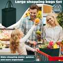 Windyun 200 Pcs Reusable Tote Bag Bulk 8 x 4 x 10 Inch Non Woven Shopping Bag with Handle Christmas Reusable Grocery Gift Tote (Dark Green)